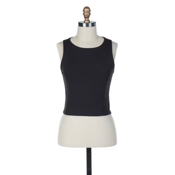 Originality High Neck Double Layer Rib Tank Ribbed Jersey Cropped Top XL New - Picture 1 of 16
